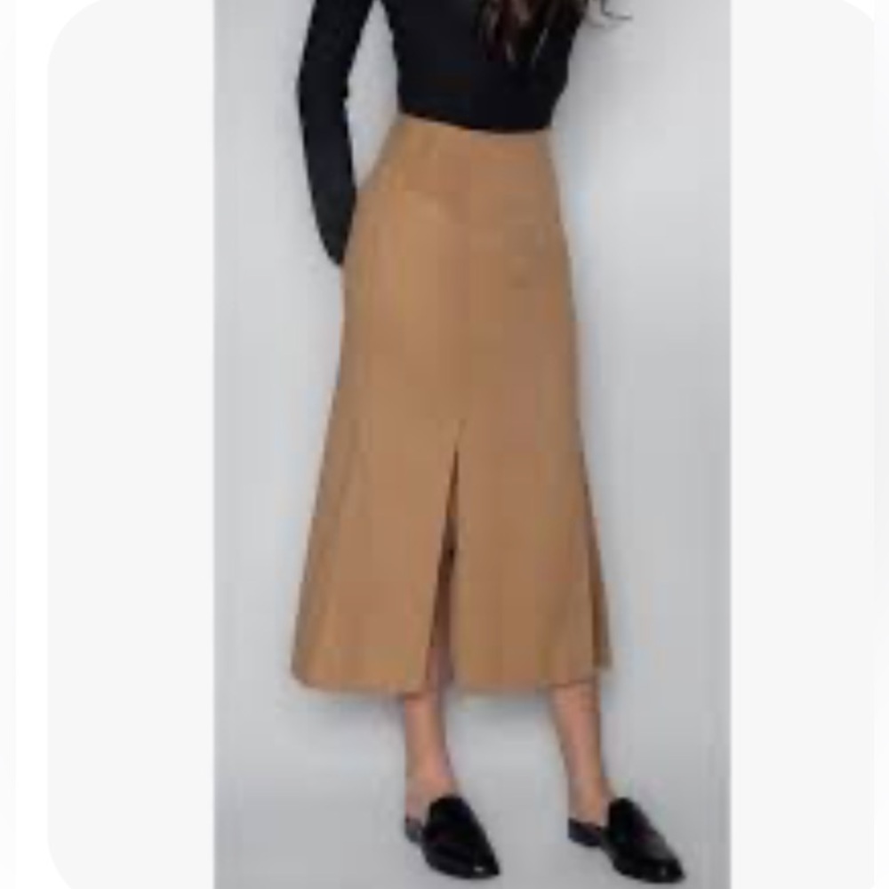 Anine Bing Lyn Skirt in Camel - Picture 4 of 16